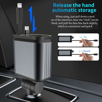 Star atmosphere light car charger Mobil şarj cihazları