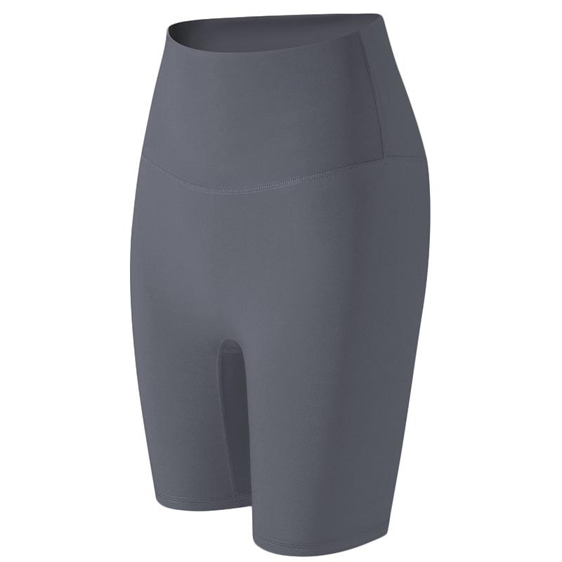 Cross-Border Non-Curling Lycra Nude Yoga Shorts Tight High-Waist Butt-Lifting Training Sports Running Three-Point Pants