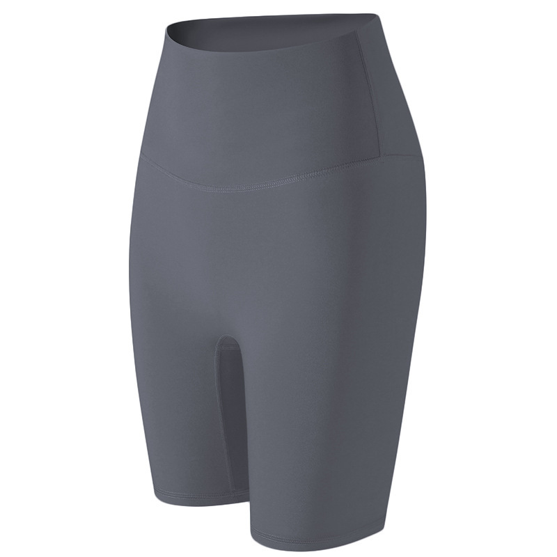 Cross-Border Non-Curling Lycra Nude Yoga Shorts Tight High-Waist Butt-Lifting Training Sports Running Three-Point Pants