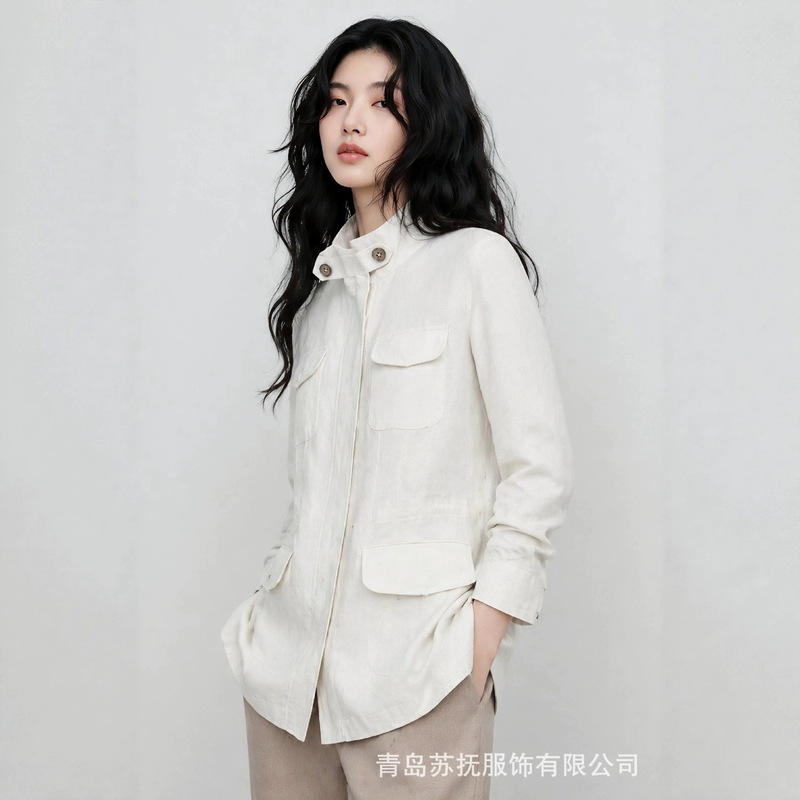 100% Pure Hemp Women's Work Jacket, Same Style as L*P, Solid Color, Simple Lapel, Commuter Sun-Protective Hemp Top 100% Pure Hemp Women's Work Jacket, Same Style as L*P, Solid Color, Simple Lapel, Commuter Sun-Protective Hemp Top