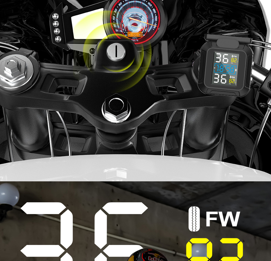 Motocycle Tire Pressure Monitoring Sys Tem Motorcycle Tire Pressure Monitor