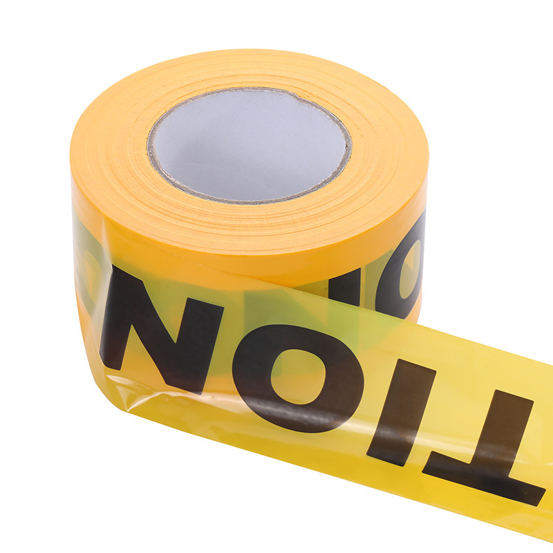 Cinturón de advertencia PE sin pegamento de Halloween Cinturón de advertencia de aislamiento de construcción de piso de carretera rojo, blanco, negro y amarillo línea de advertencia