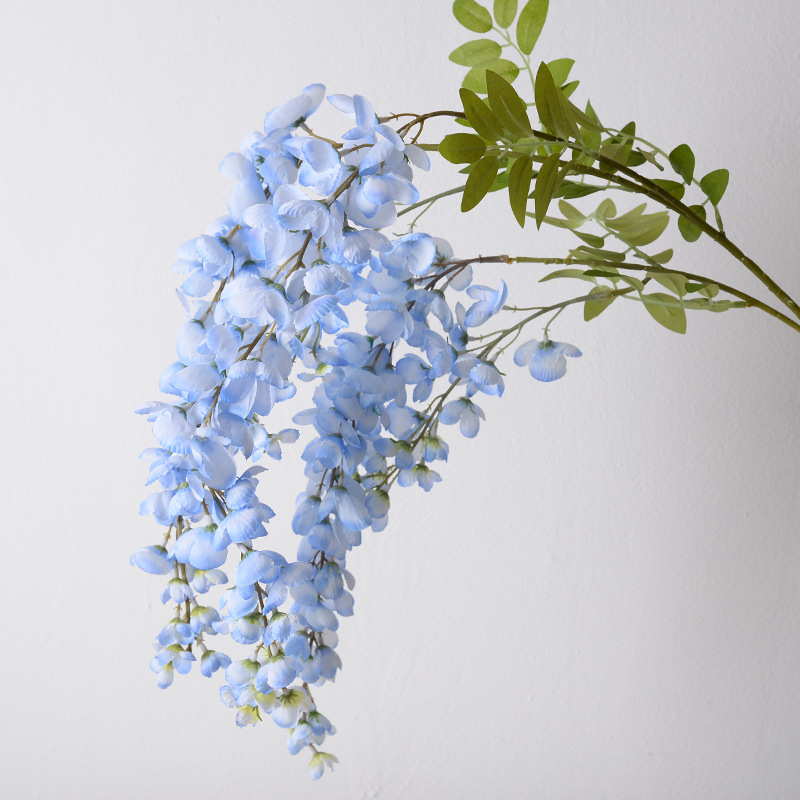 Simulación Able gigante wisteria línea de techo colgante flor de boda sala de bodas red diseño props de disparo