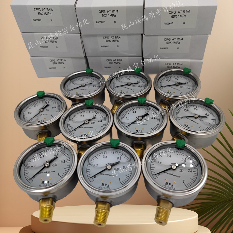 ASK压力表 OPG-AT-R1/4-60x1MPa ASK填油式压力表 原装日本制