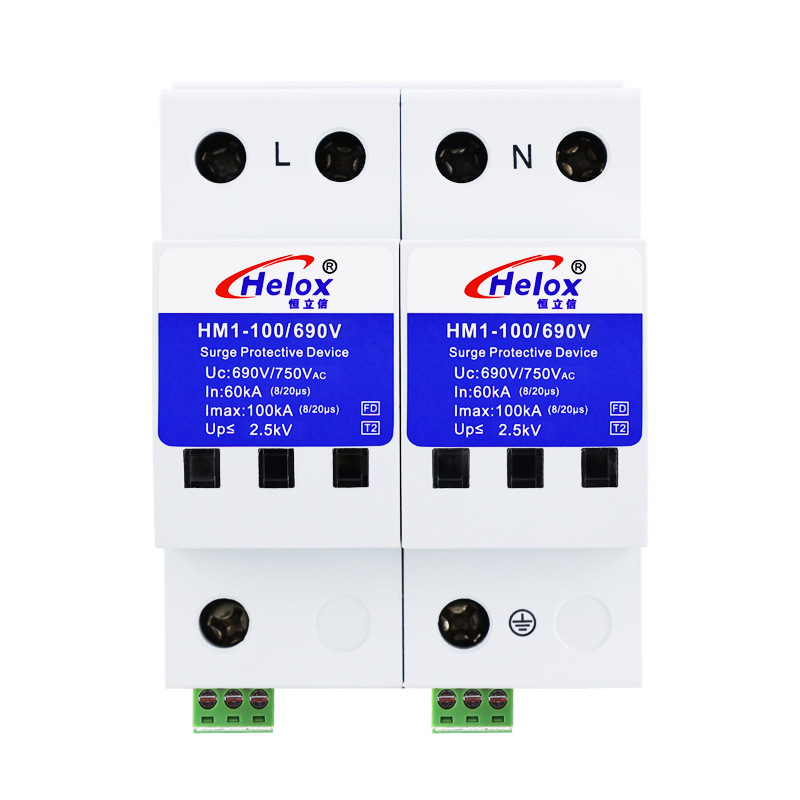 Henglixin Ac Power Surge Arrester 690V 1000V Wind Energy Coal Mine Surge Protector with Remote Signal Terminal Fs