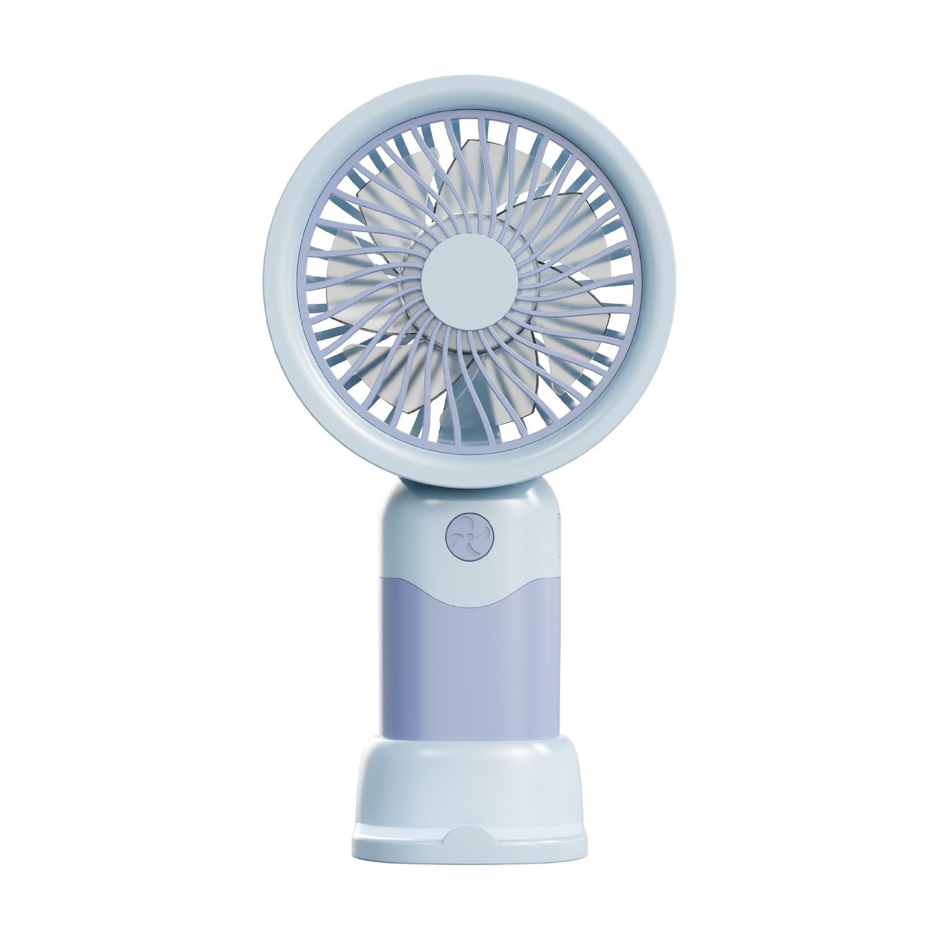 Mini Ventilador Portátil de Mano y Escritorio Recargable USB 3 Velocidades con Base de Plástico