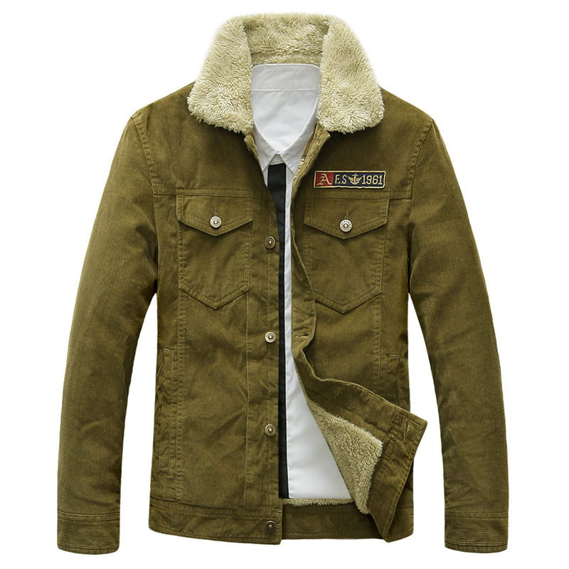 Corduroy Men's Jacket - Coffee