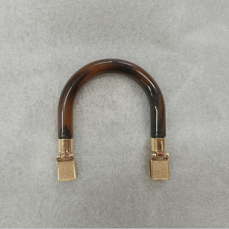 Mango para bolso DIY aleación y resina mango acrílico en forma de U repuesto portátil de moda