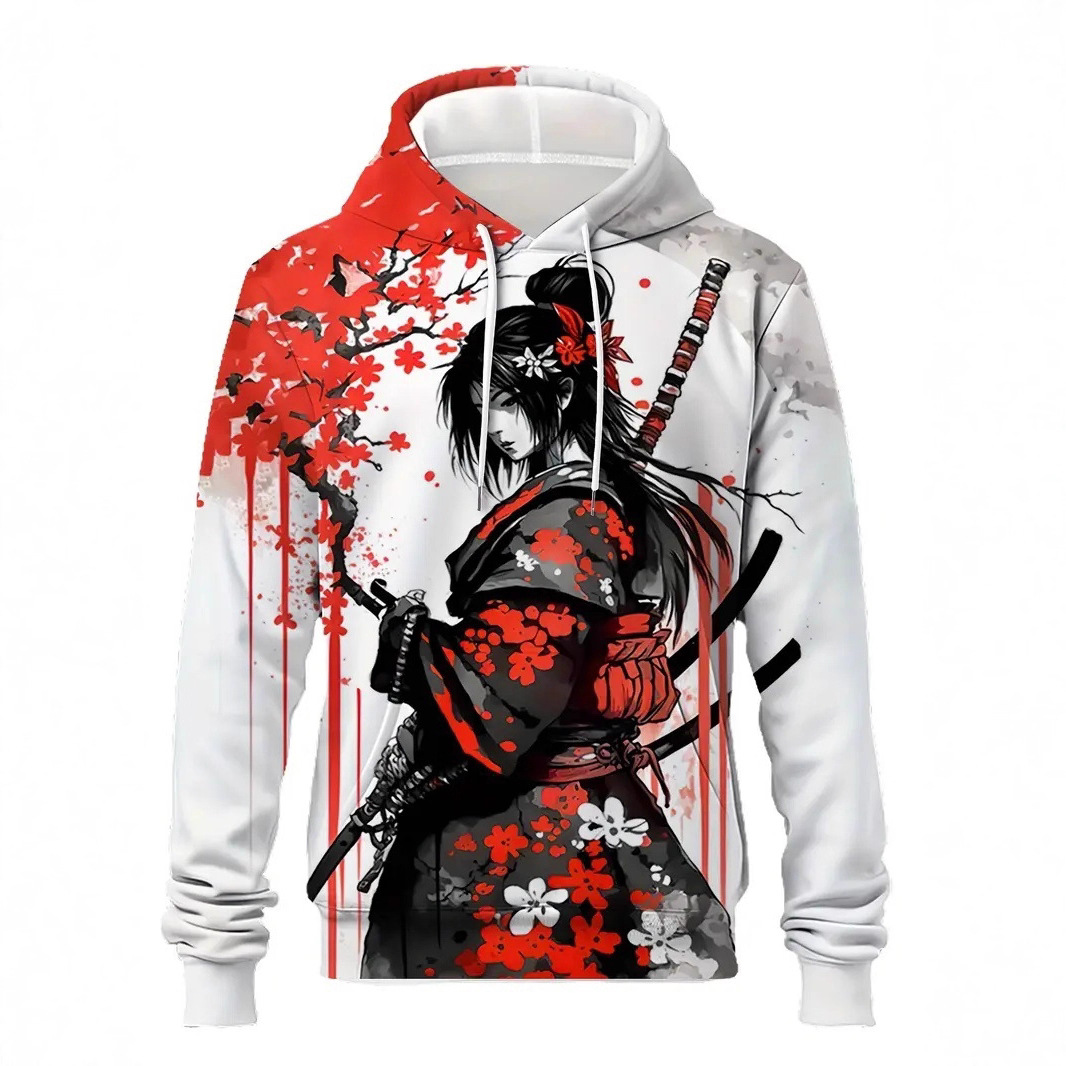 Autumn 3D Digital Printed Sweater Men's Long Sleeve Pullover Hoodie Elastic Warm Loose Clothes_voghion.com