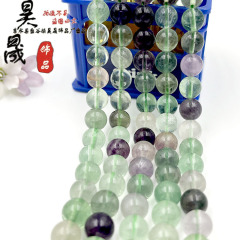 氷種緑蛍石散珠アクセサリーdiyビーズカラー蛍石円珠半製品卸売りクロスボーダー