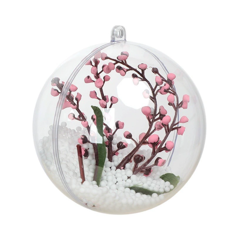 Christmas decoration ball acrylic plastic transparent ball shopping mall window decoration hanging ball hollow transparent Christmas ball