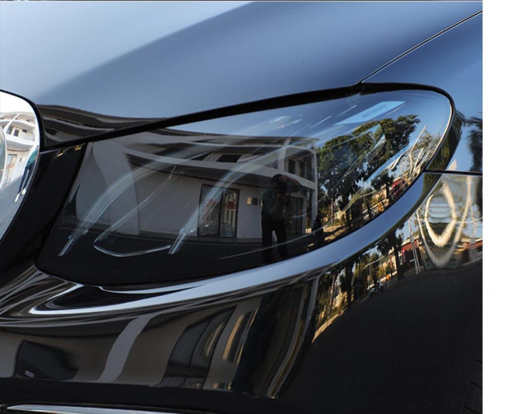 Applicable to Mercedes-Benz E/S Class Blackened Lamp Film TPU Car Film Light Control Headlight Tail Lamp Film Black Samurai Color Change Film CL/A