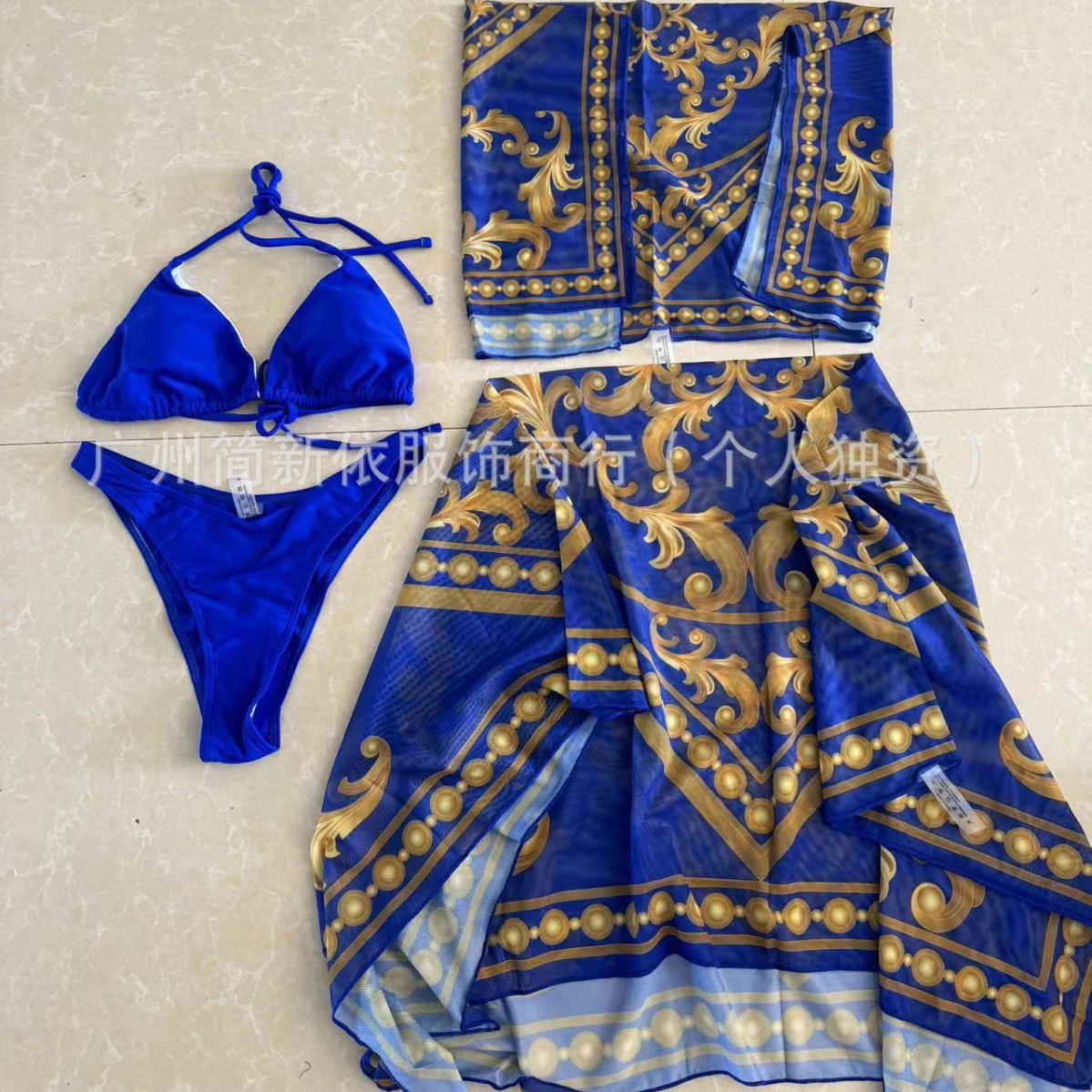 SHEIN bikini nuevo estilo vacaciones en la playa set de tres o cuatro piezas conservador split bañador spa