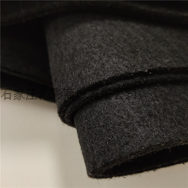 量大定 制黑色无纺布 2mm厚300g-350g家具沙发内衬用无纺布针刺棉