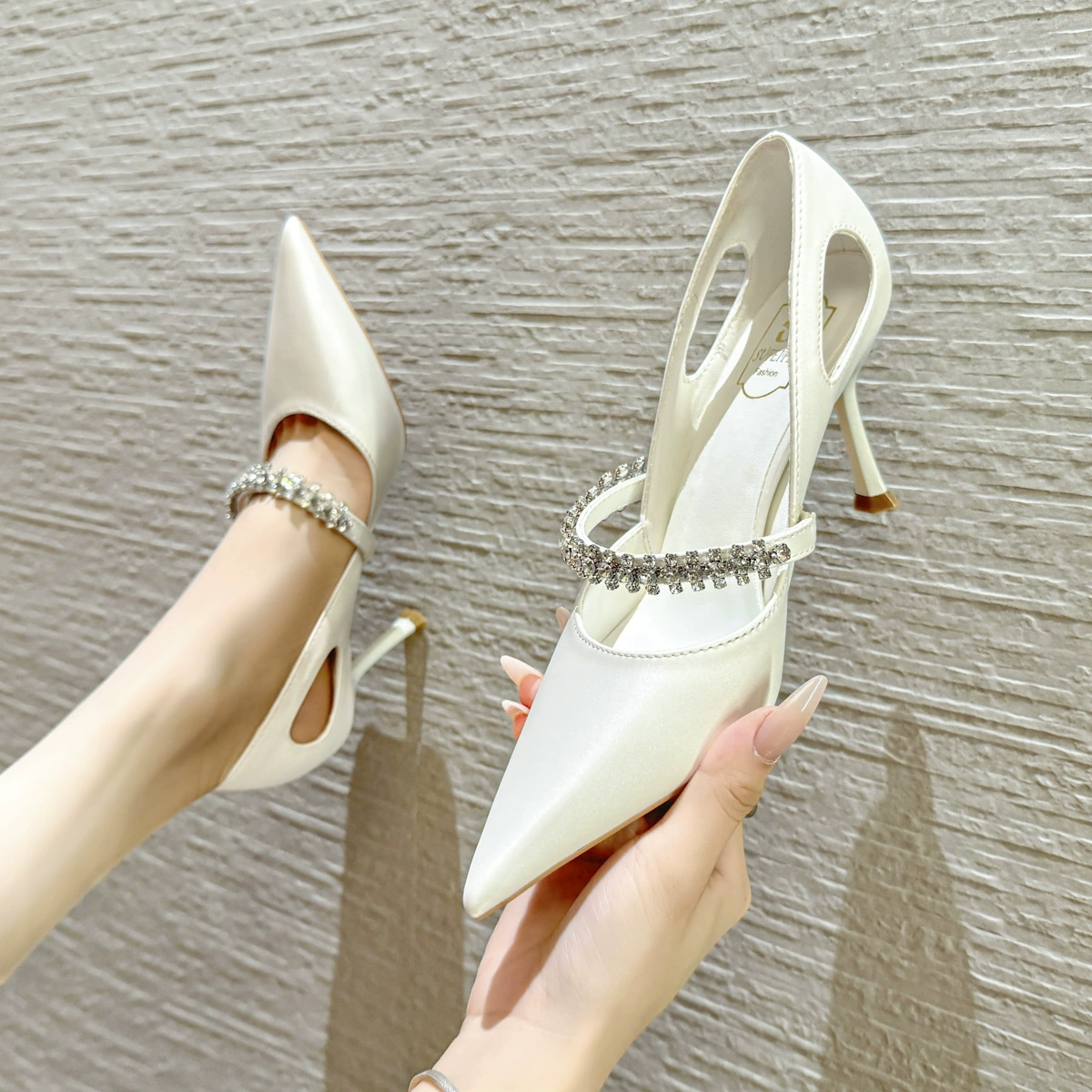 Женские туфли-лодочки на шпильке, модель 2024 года, осенняя коллекция, стиль для светских мероприятий, 799-13.