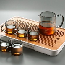 公道杯耐热玻璃透明泡茶过滤功夫茶具配件日式茶海分茶器茶漏套装