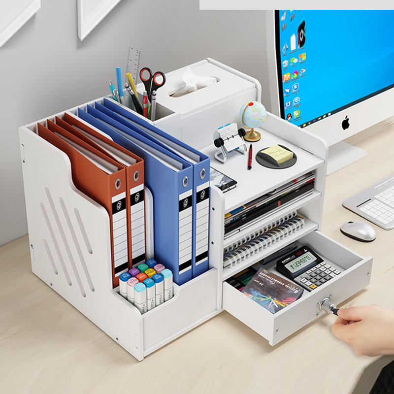 File Storage Box with Lock Office A4 File Rack Desktop Bookshelf Multi-Functional Storage and Organization Book Stand Storage Rack File Storage Box with Lock Office A4 File Rack Desktop Bookshelf Multi-Functional Storage and Organization Book Stand Storage Rack