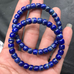 原鉱青金石直切桶珠散ロットdiyブレスレットネックレス手串アクセサリービーズ卸売り