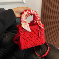 刺繍入りレディースバッグ卸売handbag2025新作クロスボーダーファッションレディースハンドバッグショルダーバッグ斜め掛けダイアナバッグ