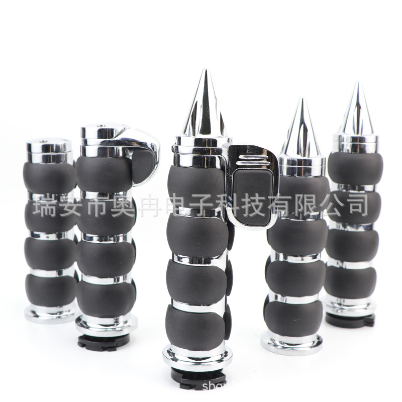Retro Harley handle cover motorcycle modification accessories pointed zinc alloy grip car handle glue 25MM without help
