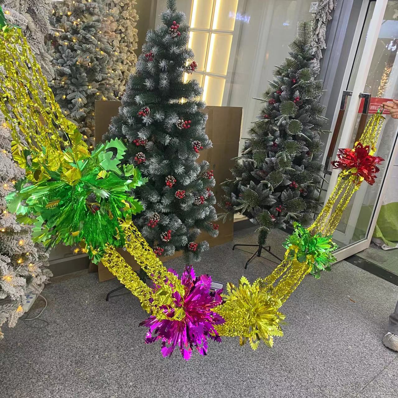 Funeral trefilado adornos de cinta multiplicidad color brillante hoja de arce melocotón corazón moneda de cobre manzana girasol