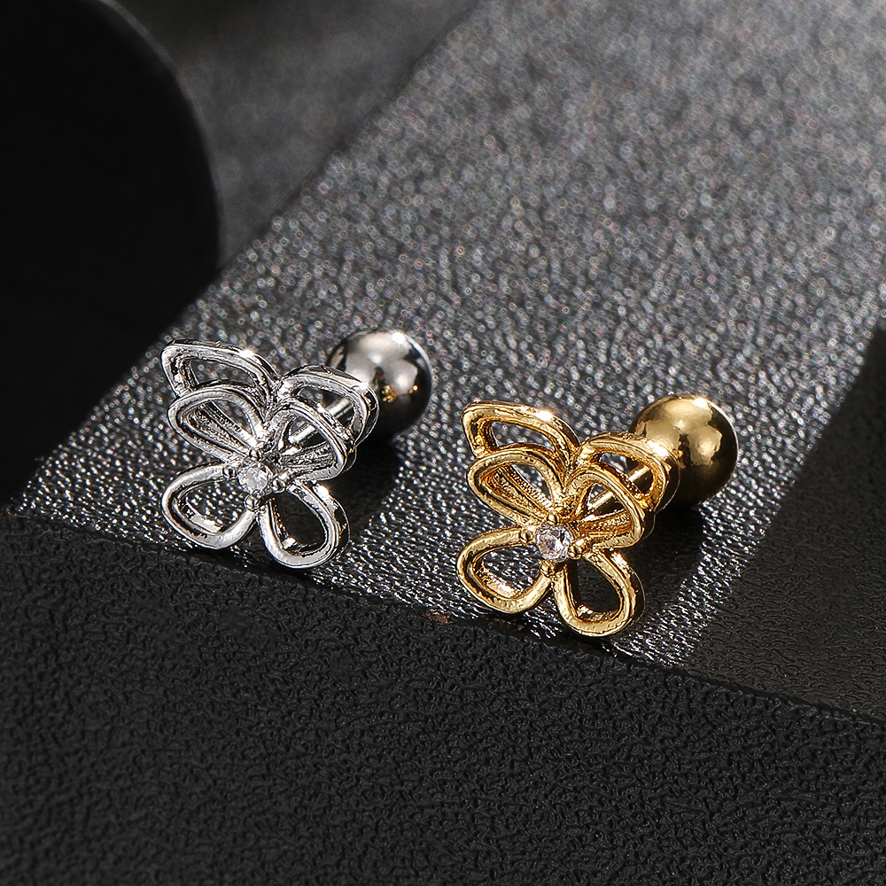 Pointed titanium steel lip stud product view