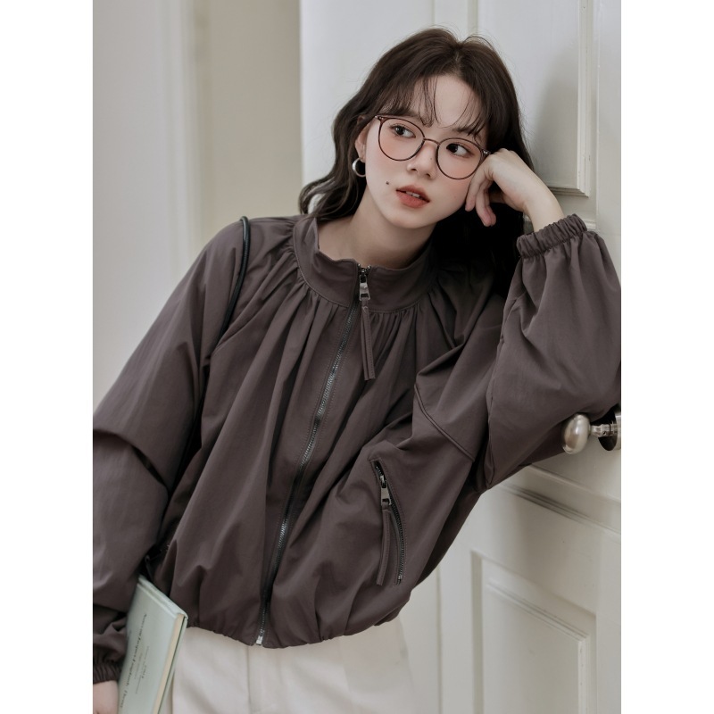 2025秋季新款ins潮流炸街机车服拉链小个子立领冲锋衣夹克外套女|undefined