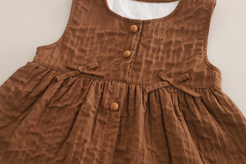 Vestiti per bambine primavera 2025 e nuovi, elegante completo autunnale per neonati, set di tre pezzi con gilet a forma di fungo_voghion.com