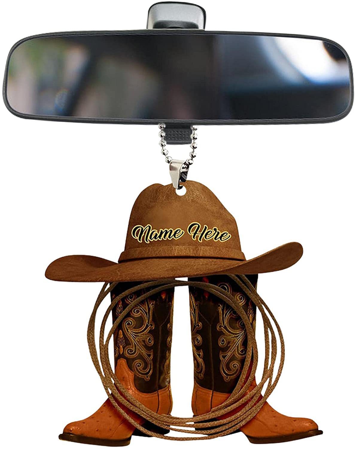 Nuevos productos transfronterizos interesantes para adornos de automóviles botas de vaqueros personalizadas y sombreros para adornos de automóviles planos image 13