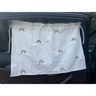 Car curtains Embroidery Children's Car Sunshade Curtain - rainbow-car-curtain-7046cm