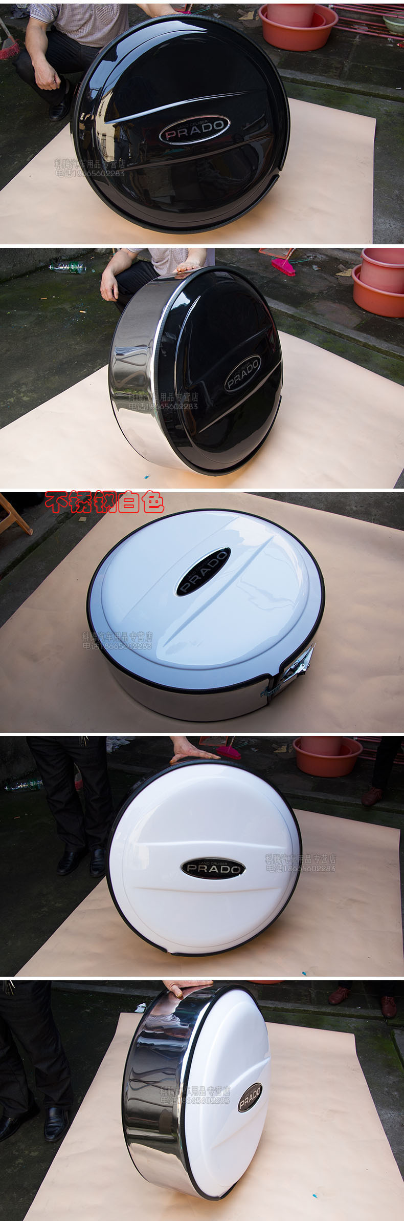 03-09 overbearing spare tire cover 2700 Prado original rear spare tire cover with label special modification