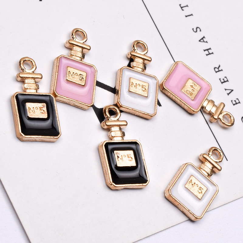 10 Pcs/package Simple Style Perfume Bottle Alloy Enamel Jewelry Accessories display picture 3