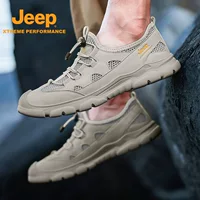 Мужская обувь Jeep, летняя сетчатая дышащая спортивная обувь, мужская обувь для прогулок и сплавов по рекам, нескользящая уличная обувь для походов и альпинизма