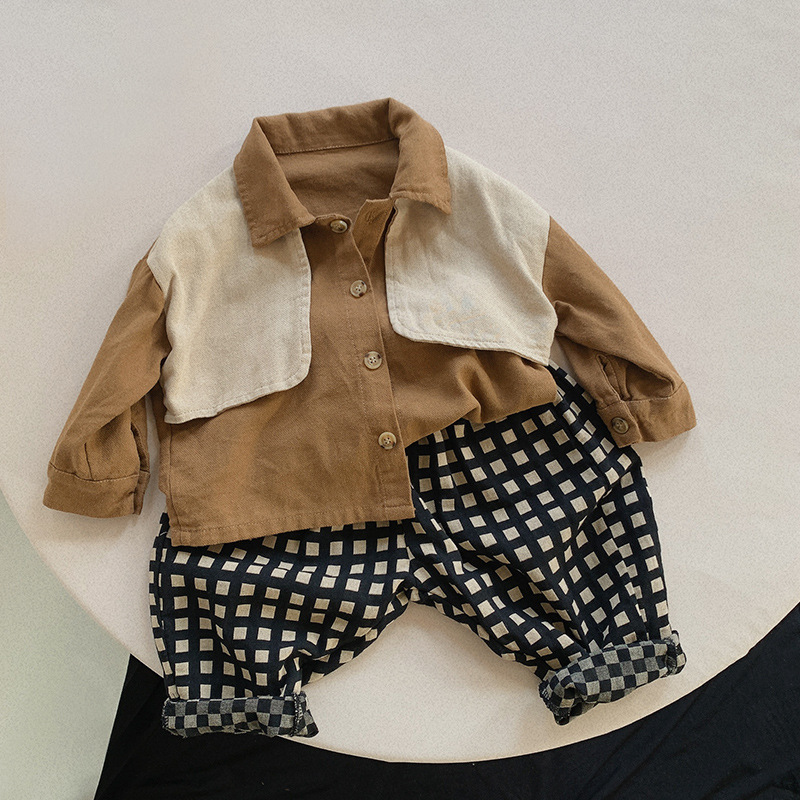 Camisa para niños de estilo coreano 2024 Primavera y otoño nuevos niños y niñas personalidad de moda camisa de estilo japonés para niños top de bebé para niños