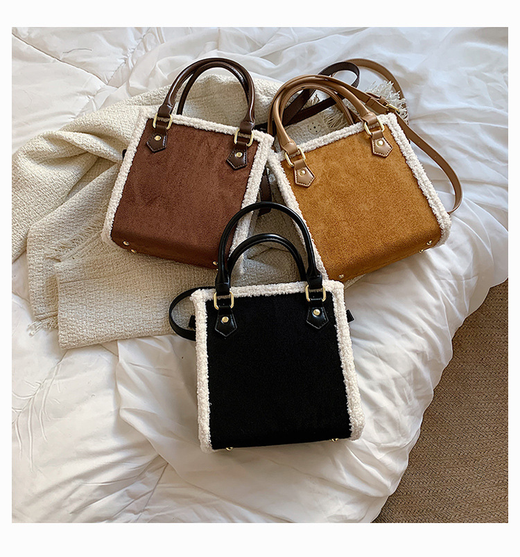 High-end Frosted 2021 New Autumn And Winter Fashion Trendy Messenger Square Bag display picture 5