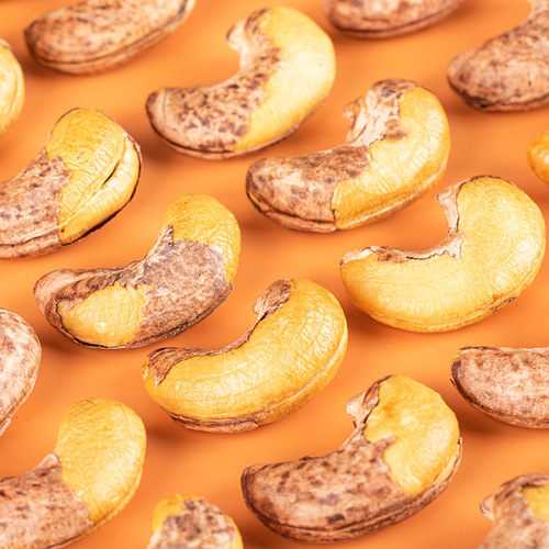 2024 New Skin Cashew Nuts 500g Large Grains Vietnamese Salt Roasted Purple Skin Grade Nuts Pregnant Women Snacks Wholesale