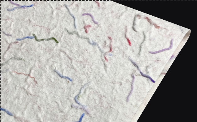 화이트 컬러 울 94*64cm