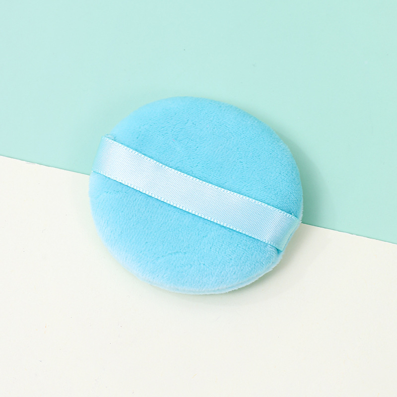 Esponja de flocado corta redonda transfronteriza, polvo suelto de felpa, esponja de terciopelo, algodón, herramientas de belleza, fábrica personalizada al por mayor