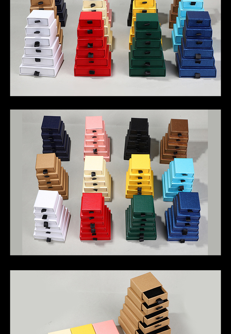 41g Weight Jewelry Boxes Classification 1 Piece Quantity 1 Piece Paper Simple Style Daily Solid Color Jewelry Boxes