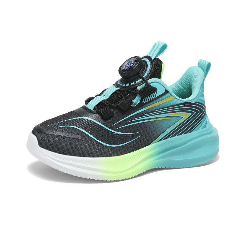 Zapatos para niños primavera y verano nuevos zapatos deportivos para niños zapatos de entrenamiento de paso de malla para niñas con hebilla giratoria para niños grandes