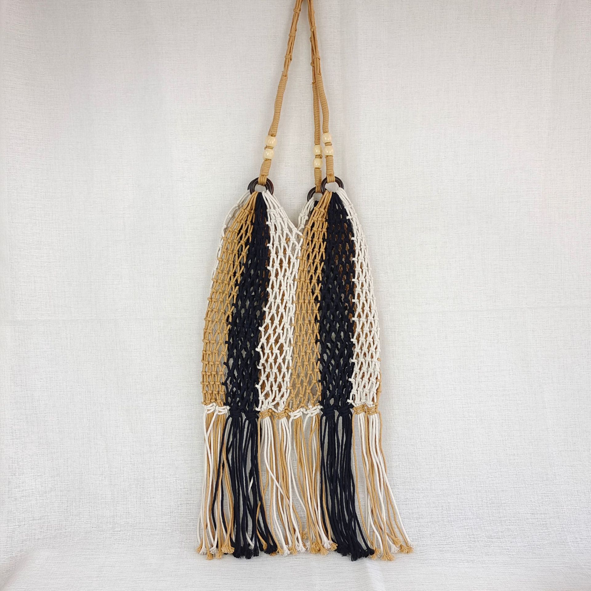 Borsa a tracolla in corda di cotone intrecciata borsa mare_voghion.com