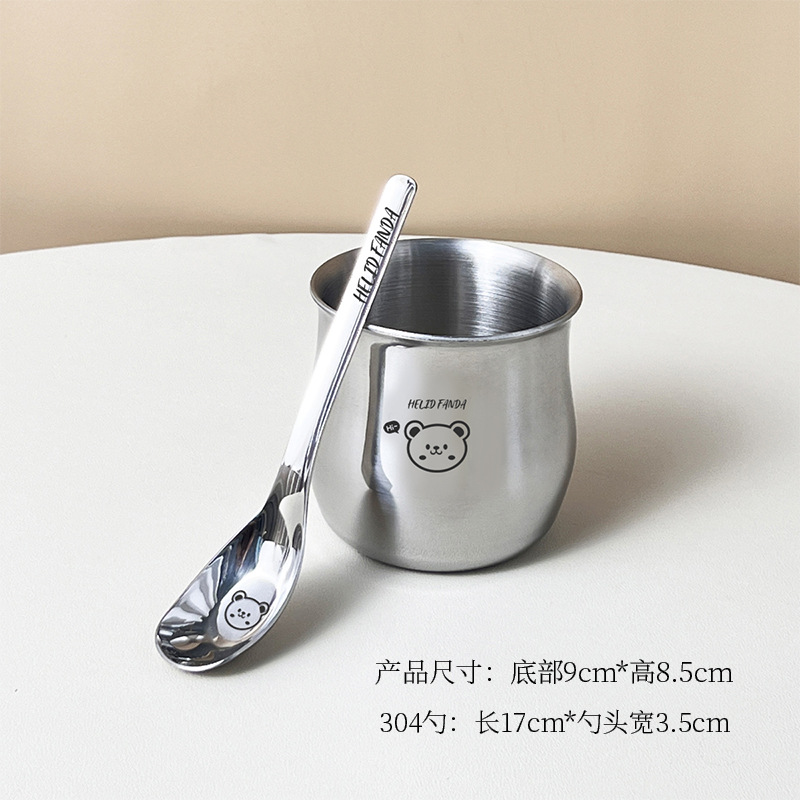 아침식사컵-허허베어-450ml+304위안바오스푼