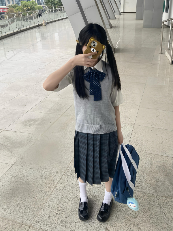 jk制服格裙套装海苔中裙原创学院风JK百褶裙日系半身裙背心马甲|undefined