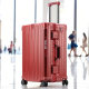 Large-capacity aluminum frame trolley case 32 inch USB dual-charge multifunctional luggage case universal wheel suitcase stool case