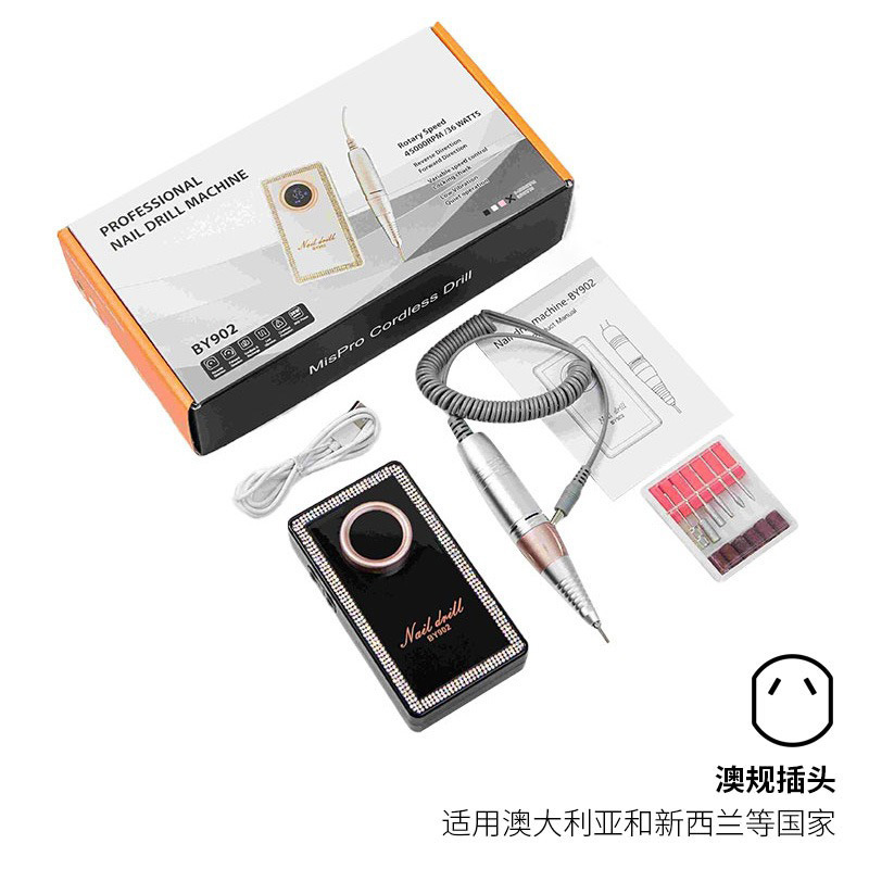 Lijadora de uñas transfronteriza, pequeño descargador de uñas recargable portátil, lijadora de uñas, especial para salón de uñas, alta potencia