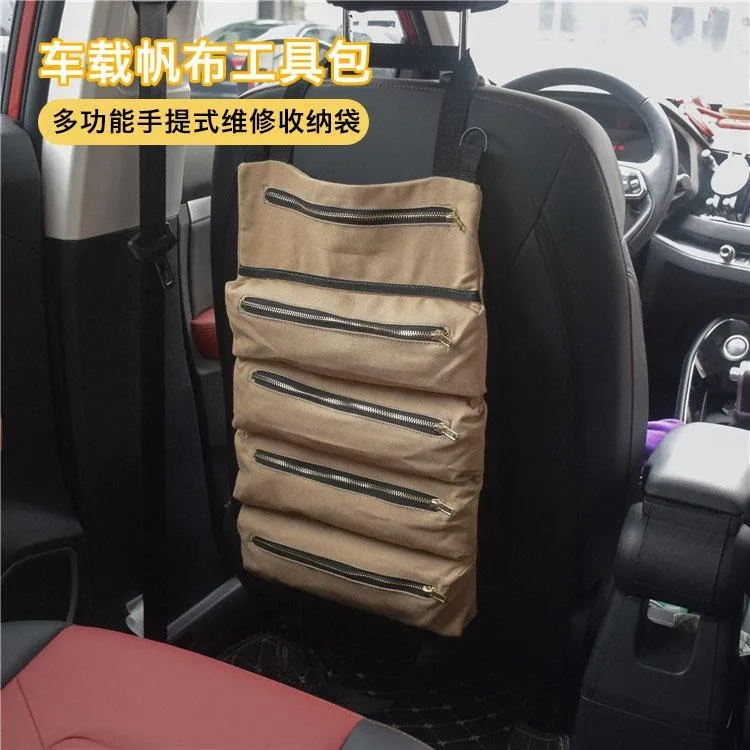 Rollo de herramientas para electricistas, tela Oxford, engrosado, electricista, bolsa de almacenamiento para carpintería, kit de herramientas de hardware para automóviles