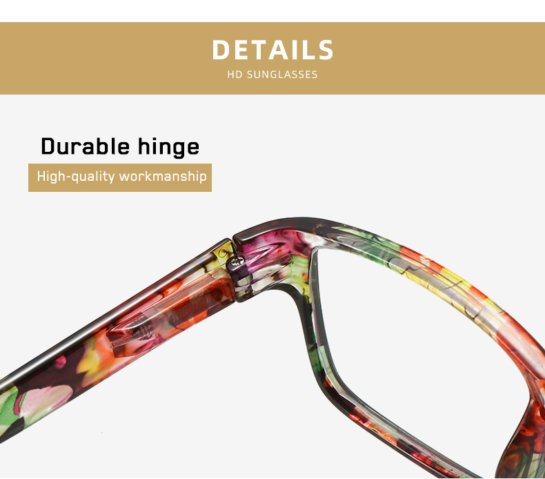 Simple Style Ditsy Floral Ac Square Full Frame Optical Glasses display picture 6