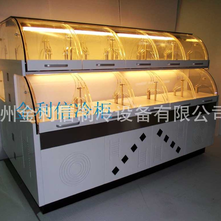 供应优惠卧式白色抽屉面包陈列展示柜饼干糕点展示柜