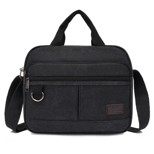 Large Capacity Canvas Single Shoulder Bag Casual Crossbody Bag Business Money Bag Men Fashion Handbag