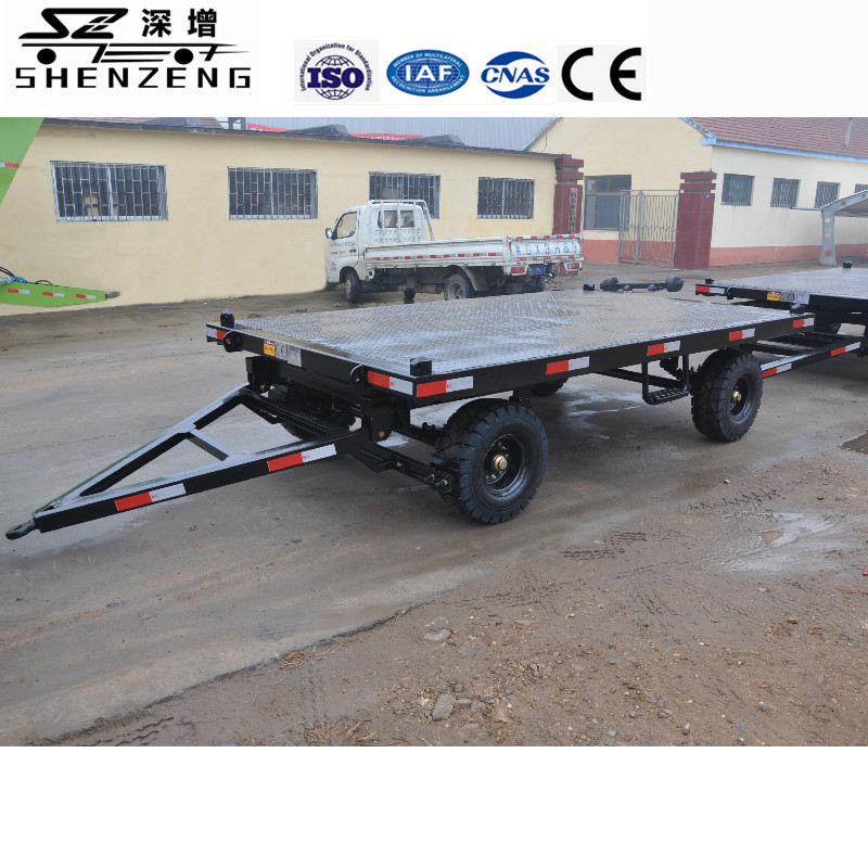 6吨平板拖车 厂内运输平板拖车 站台转运拖挂车 串联平板拖车